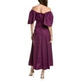 thumbnail image 2 of BGL womens  Ruched Midi Dress, 2, Purple, 2 of 3