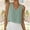 Green, variant on FDGIU Women's Linen Crop Tank Tops - V Neck Sleeveless Blouse (Summer Pleated Business Casual) Solid Color