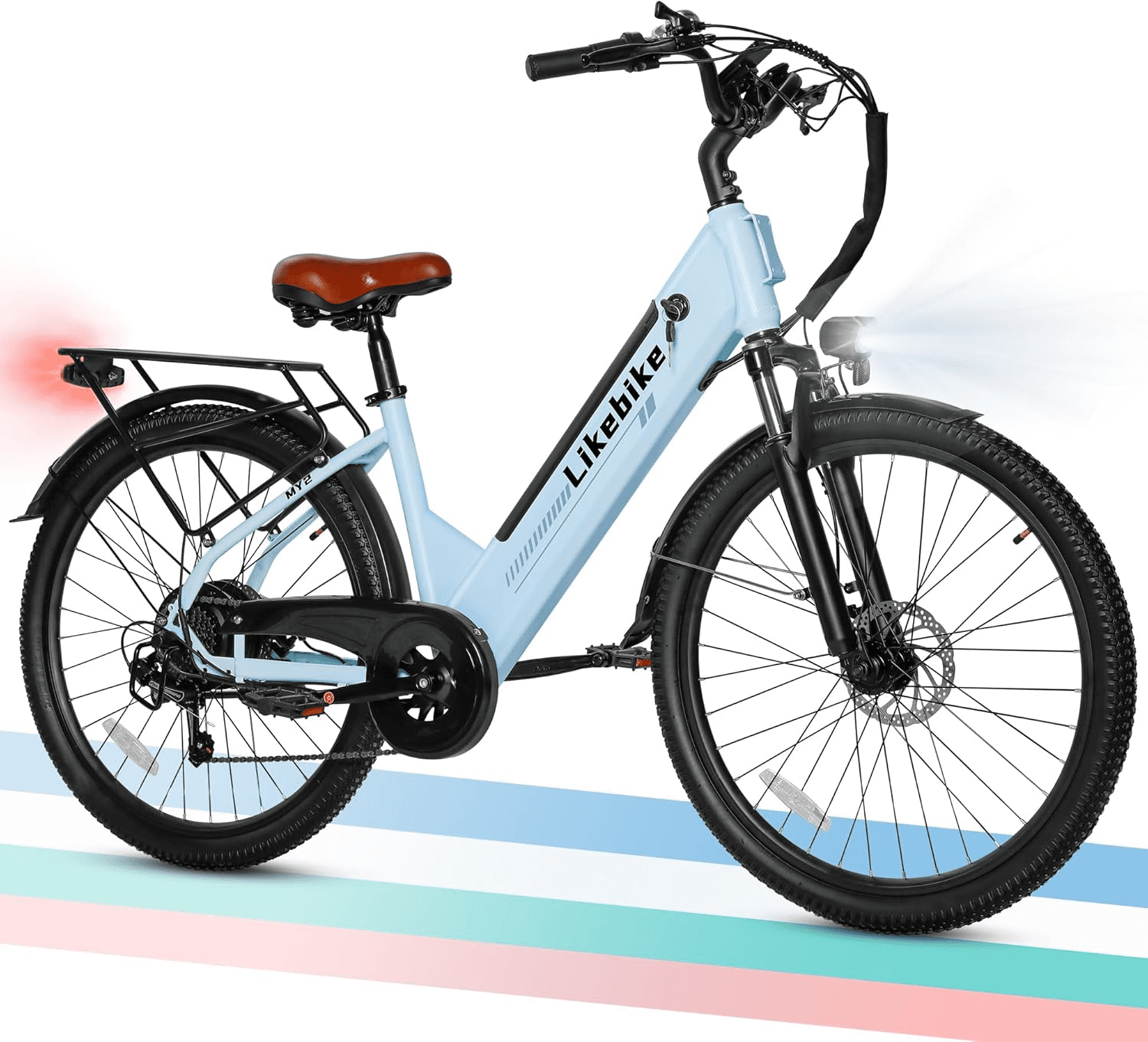 Electric Bicycle for Adults, 1500W Motor E Mountain Bike, 26in 45Miles 28MPH 7 Speed Commuting ebike,E-bike UL2849, Green