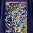 thumbnail image 3 of Marvel Comics Cover Hulk Punch Spider-Man Youth T-Shirt (Navy, XS-XL), 3 of 4