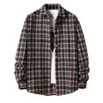 thumbnail image 1 of Men‘s Casual Cotton Plaid Shirts Long Sleeve Button-Down Flannel Overshirt Jacket, 1 of 6