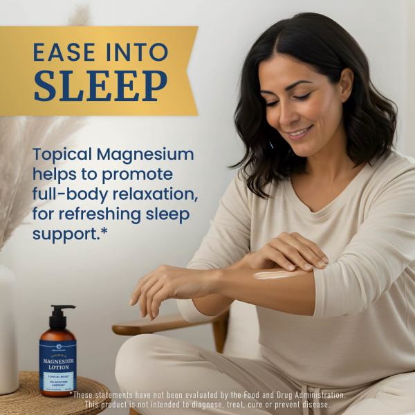 (2 pack) Nobi Nutrition Magnesium Lotion for Relaxation & Skin Moisture, Unscented Fast-Absorbing Body Cream with Shea Butter, 8 fl oz