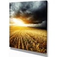 thumbnail image 2 of Storm Dark Clouds over Wheat Stems - Landscape Artwork Canvas, 2 of 3