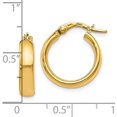 thumbnail image 4 of 14K Yellow Gold Polished Earrings - 18mm- Made In Italy, 4 of 6