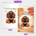 thumbnail image 2 of Happy Thanksgiving Labrador Retriever Turkey Costume Pumpkins Autumn Leaves 5x7in Folded Greeting Card Lab Dog Lover Gifts Single Note Card with Envelope - 13014, 2 of 5