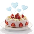 thumbnail image 4 of 4 piezas de decoración de pasteles/forma de corazón/amor 3D/suministros para fiestas decoraciones de pasteles para cupcakes boda niña Azul claro BLESIY Primeros de la torta de globos, 4 of 6