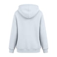 thumbnail image 6 of Qgtaibl Women's Lace Up Hoodie Criss Cross V Neck Drawstring Pullover Sweatshirt Thin Fleece Long Sleeve Fall Hooded Top with Kangaroo Pocket White S, 6 of 6