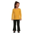 thumbnail image 2 of Garanimals Toddler Girl Ribbed Long Sleeve Top, Sizes 12M-5T, 2 of 5