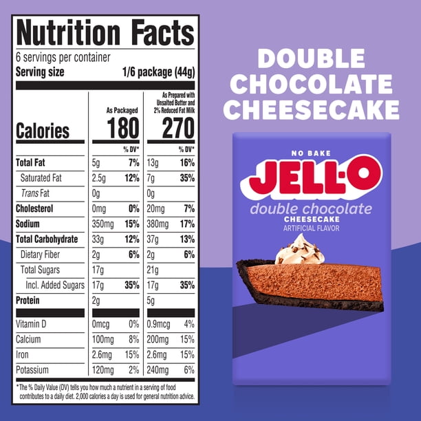 Jell-O No Bake Double Chocolate Cheesecake Dessert Kit with