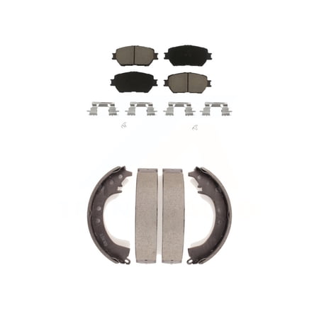 Transit Auto Front Rear Ceramic Brake Pads and Drum Shoes Kit for Car Toyota Camry KCN-100410