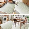 thumbnail image 5 of 3'x5' Area Rugs, Sage Green Indoor Outdoor Area Rug for Living Room Bedroom, Floral Stripe Gradient Simple Branch Texture Washable Bathroom Rugs Kitchen Floor Carpet Mats Home Decor Aesthetic, 5 of 8