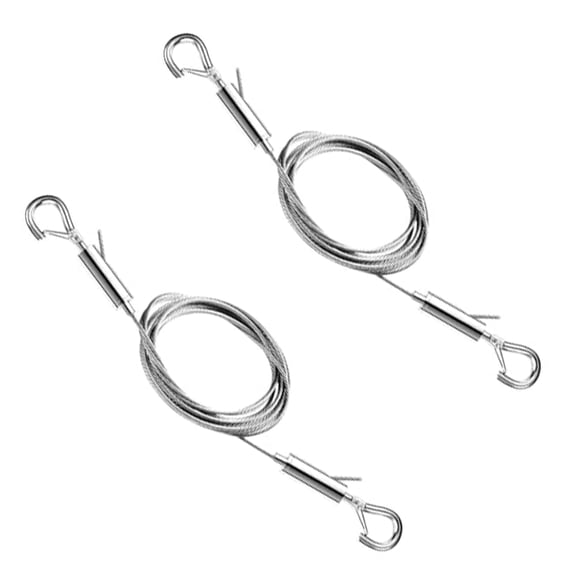 2PCS Adjustable Picture Hanging Wire Kit,Mirror Frame Hanging Kit,6.6FT Heavy Duty Stainless Steel Wire Rope for Hanging Pictures,Mirrors,Billboards,Tool Free Cables Rope with Hooks,Hold Up t