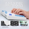 thumbnail image 6 of AULA F99 96% Wireless Mechanical Keyboard, Hot Swappable, Tri-Mode Bluetooth 5.0/2.4GHz/USB-C, Pre-Lubed Linear Switches, RGB Backlit, Macro Support,Blue/Purple/White, 6 of 9