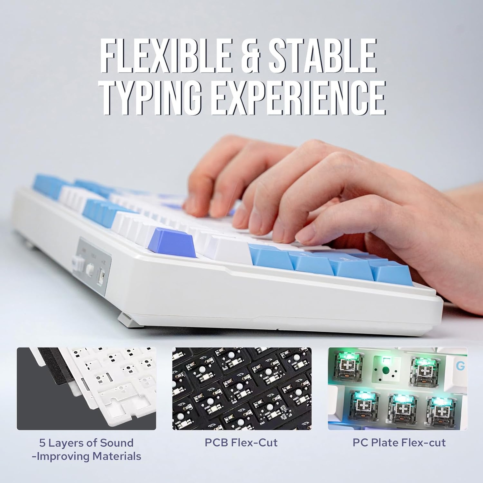 AULA F99 Wireless Mechanical Gaming Keyboard, 96% Compact photo 7