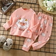 thumbnail image 3 of Fesfesfes Toddler Outfits Kids PJS Boys Big Girls Clothing Sets Flower Print Long Sleeved Home Wear Clothes Suit 3-4 Years(120), 3 of 4
