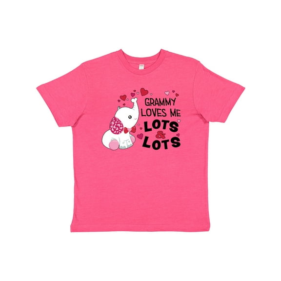 Inktastic Grammy Loves Me Lots and Lots- cute elephant Youth T-Shirt