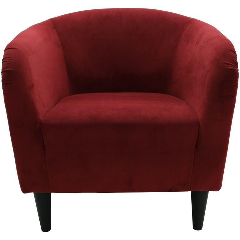 Mainstays Microfiber Tub Accent Chair Berry Red