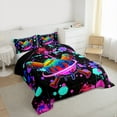 thumbnail image 3 of Castle Fairy Baseball Twin Comforter Sets for Female Men,Abstract Splash Bedding Set, 3 of 8