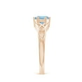 thumbnail image 6 of Angara Natural 0.72 Ct. Aquamarine Solitaire Ring in 14K Rose Gold for Women (Ring Size: 3.5), 6 of 12