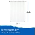 thumbnail image 4 of Kenney Medium Weight PEVA Shower Curtain Liner, 70" W x 72" H, Clear, 4 of 7
