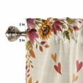 thumbnail image 5 of Valances for Windows Thanksgiving Red Truck Rod Pocket Cafe Window Treatments Valance Curtains for Kitchen Bathroom Laundry Basement Windows 54"x18", 5 of 6