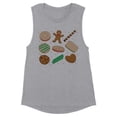 thumbnail image 1 of Christmas Cookie Grid Women's Muscle Tank Large Heather Grey, 1 of 5