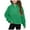 style-01 Green, variant on Yammkia Sweatshirts for Teen Girls Cute Fleece Half Zip Up Sweatshirts Loose Pullover Tops Kids Girl Clothes 5T 6T 7-8 8-10 10-12 12-14 (Green,5-6 Years)