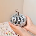 thumbnail image 2 of Pumpkin Shaped Disco Mirror Ball Fall Decoration, Reflective Tabletop Ornament for Home Party Bar Desktop Harvest Display, 2 of 4