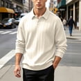 thumbnail image 2 of Vetsdori Long Sleeve T-Shirts for Men Winter Comfortable Pullover Button up Work Casual Plain Collar Stylish Mens Shirts, 2 of 9