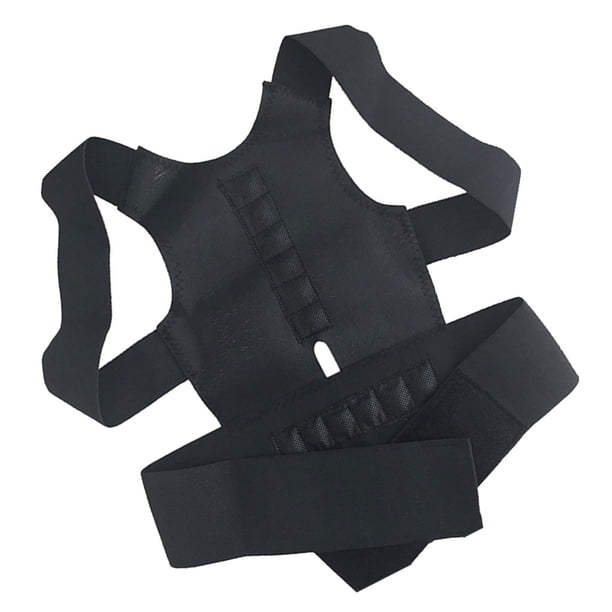 Vogacara Corrector de postura Soporte de espalda Fuerte resistencia a la tracción Ajustador ajustable con enderezador de cinturón adhesivo Moldeadores de cintura Negro/XXL Vogacara CE014177-10