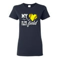 thumbnail image 1 of Wild Bobby, My Heart Is On That Tennis Field, Sports, Women Graphic Tee, Navy, Small, 1 of 4