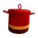 thumbnail image 4 of Cesta de almacenamiento de cuerda redonda con tapa tejida para decoración del hogar, vacía, multiusos Rojo, 4 of 8