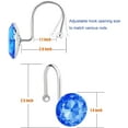 thumbnail image 2 of 12PCS Shower Curtain Hooks Rings for Bathroom, Stainless Steel Rust Resistant Decorative Rhinestones Shower Curtain Rings Hangers for Shower Curtains, Clothing, Towels, etc., 2 of 4