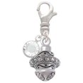 thumbnail image 2 of Delight Jewelry Silvertone Center Spacer Spinner - Silvertone Clip on Charm with Clear Crystal Drop, 2 of 4