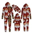 thumbnail image 5 of Penkiiy Matching Christmas Onesie Pajamas for Family, Hooded One Piece Vacation PJs, Cute Printed Holiday Loungewear M Multicolor, 5 of 6