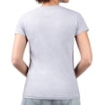 thumbnail image 2 of Women's G-III 4Her by Carl Banks Heather Gray Calgary Flames Super-Slim Fit Lightweight Flower Logo V-Neck T-Shirt, 2 of 2