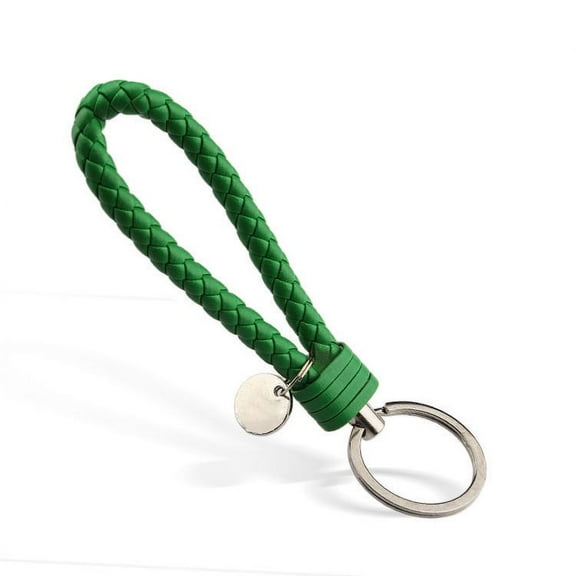Namzi 5PCS keychain woven leather keychain, suitable for all car keychains men's keychain women's keychain (dark green)