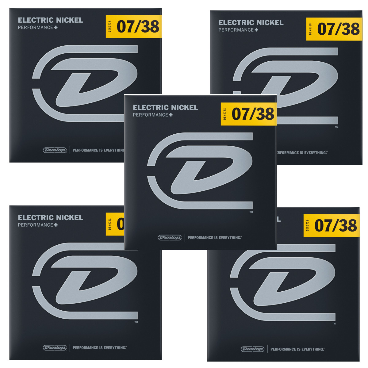 Dunlop Guitar Strings 5-Sets Electric Nickel Wound Light 07-38