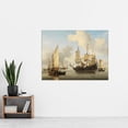 thumbnail image 2 of Van De Velde Ships At Anchor On Coast Extra Large XL Wall Art Poster Print, 2 of 3