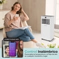 thumbnail image 3 of Aire Acondicionado Portátil 8000 BTU con WiFi SereneLife, Pequeño, Modos Frio, Ventilador, Cobertura de 32 M2, Temporizador 24 Horas y Kit de Montaje para Ventana Incluido, 3 of 9