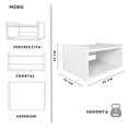 thumbnail image 3 of MORU Buró para Recámara Flotante Aire Latte, Mesa de Noche, Mueble para recámara, Mesa Auxiliar Minimalista, Mesa de Apoyo, Buró para Dormitorio y Sala, 3 of 7