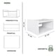 thumbnail image 3 of MORU Juego de 2 Burós para Recámara Flotantes Aire Blanco , Set de Mesitas de Noche,  Muebles para recámara, Mesas Auxiliares Minimalistas, Mesas de Apoyo, Burós para Dormitorio y Sala, 3 of 7