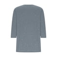 thumbnail image 6 of Avtoify Women's Summer Linen Shirt Short Sleeve V-Neck Shirt Solid Color Top, 6 of 8