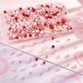 thumbnail image 4 of 480pcs Pink Acrylic Beads 16 Style 6mm 8mm 10mm Transparent Crackle Bead Round Loose Beads Spacers Flat, 4 of 7