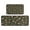 Pioneer Flower Floral, variant on Football Pattern Kitchen Rugs Sets Of 2,Anti Fatigue Kitchen Mat Rugs Non Slip Washable,Decorative Kitchen Floor Mats for Kitchen,Sink,Laundry,17"X30" 17"X47"