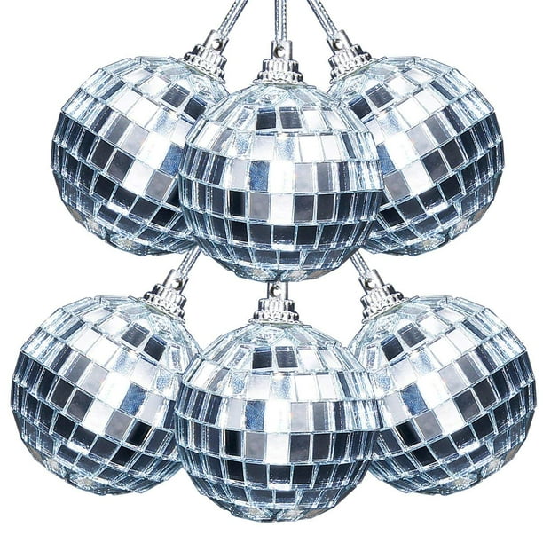 Décoration d'ornement d'arbre de Noël de fête de miroir de boule de disco  pour la décoration de festivals de danse et de musique de fête de mariage  de vacances 