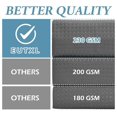 thumbnail image 2 of Charcoal Grey No Hook Shower Curtain with Snap-in Liner, 230GSM Waffle Weave for Bathroom, 71W x 74H, Easy Installation & Maintenance, 2 of 7