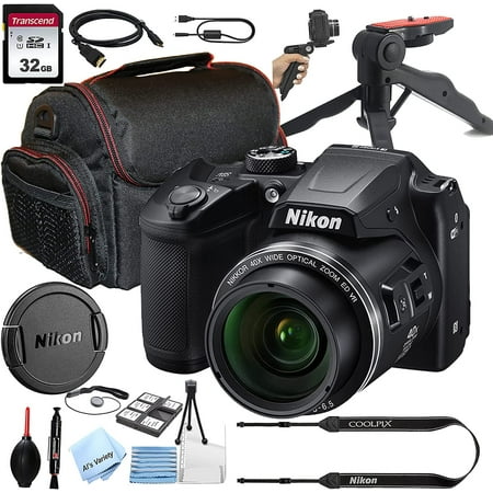 Nikon COOLPIX B500 16MP Digital Camera + 32GB Memory, Case,Tripod w/Hand Grip and More20pc Bundle