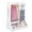 Pink/White, variant on Juiluna Hanging Clothing Storage with Light and Mirror, Pink