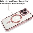 thumbnail image 2 of Case Made for iPhone 15 Pro Max 6.7 Inch [Built-in Camera Lens Protector] [Compatible with MagSafe] Anti-Scratch Shockproof Protective Slim Electroplated Case for Women Men - Pink, 2 of 14